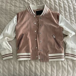 AllSaints Suede Varsity Jacket